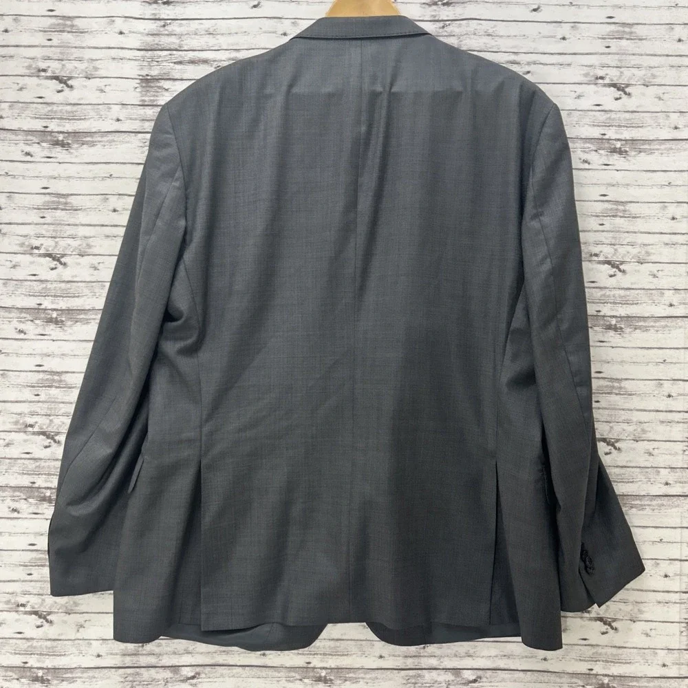 Peter Millar Wool Sport Coat Jacket Men 52R Gray Blazer 2 Button Double Vented
